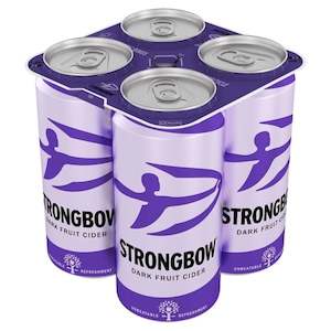 Cider: Strongbow Dark Fruit Cider Can 440ml - 4 Pack