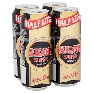 Lager: Skol Super 500ml - 4 Pack