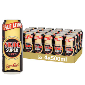 Lager: Skol Super 8% Strong Lager  Can 500ml - 24 Pack