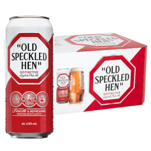 Amber Ale: Greene King Old Speckled Hen 4.8% 500ml Can - 24 Pack