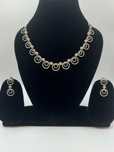 Products: Round Shape Golden Designer Necklace Set – Unique Ethnic Wear