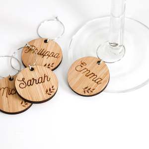 Christmas Collection: Personalised Wine Glass Charms