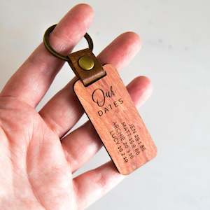Events And Celebrations: Our Dates Key Ring