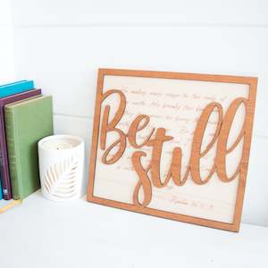 Home Decor: Be Still Wall Art
