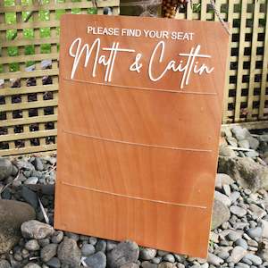 Wedding: Wedding Seating Chart - Layered Rectangle