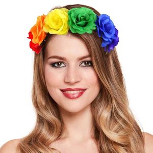Rainbow Flower Headband