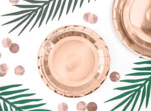 Kids Partyware: Plates (18cm) - Rose Gold (6)