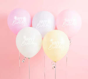 Kids Partyware: Pastel Rainbow Balloons (5)
