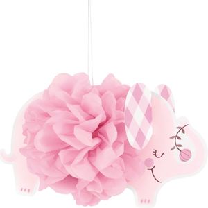 Kids Partyware: Pink Elephant Pom Poms