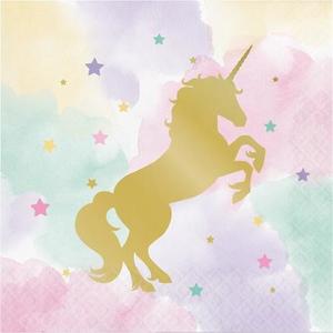 Unicorn Foil Design Napkins (16)