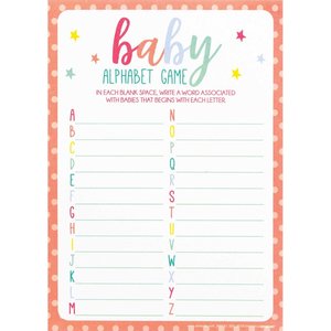 Baby Shower Games: Baby Shower A-Z Alphabet Game