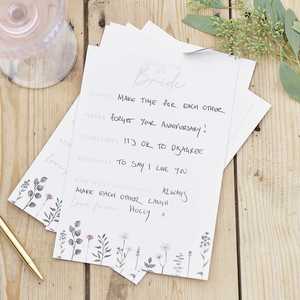Hen Party Games: Floral Bride Advice Cards (10)