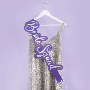 Hen Party Accessories: Bride Squad Card Sashes - Pack of 5