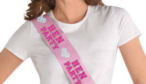 Hen Party Accessories: Hen Sashes Multipack of 8 - Great value!
