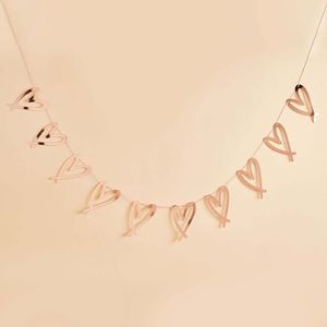 Rose Gold: Rose Gold Heart Garland