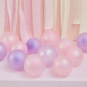 Mosaic Balloon Pack (40) - Pink & Lilac (5")