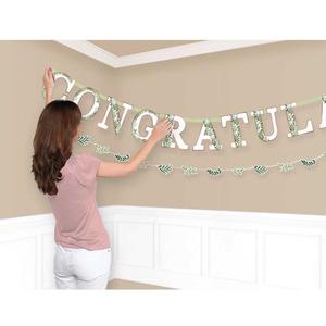 Large Congratulations Banner - Love and Leaves theme