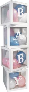 Gender Reveal: Stackable 'Baby' Boxes with Balloons