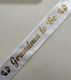 Grandma to Be Sash - White with Gold *NEW FABRIC*