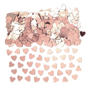 Metallic Heart Confetti - Rose Gold
