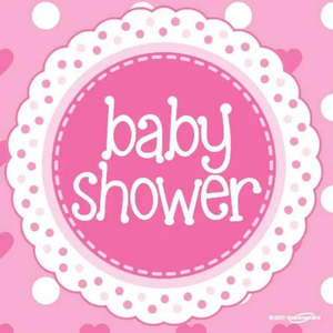 Baby Shower Napkins: Dots/Hearts - Pink