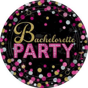 Hen Party Pinks Of All Shades: Bachelorette Party - Plates (8)