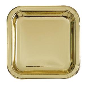 Square Plates - Metallic Gold