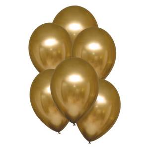 Stunning Satin Balloons (6) - Gold (28cm)