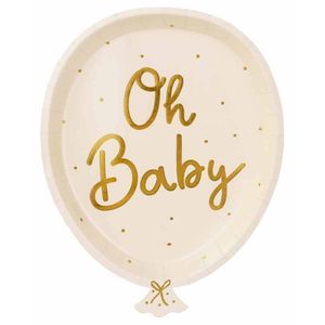 Plates: Baby Shower Plates - Balloon shape (6)