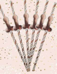 Straws: Willy Straws (6) - Rose Gold