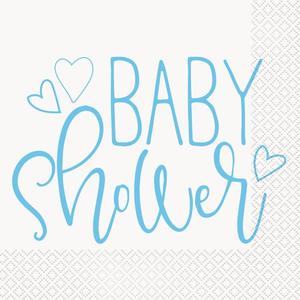 Baby Shower Napkins - Blue/White