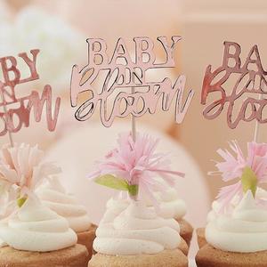 Baby in Bloom Cupcake Toppers