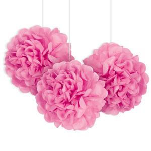 Puffs Bring Your Party Decor To Life: Tissue Puffs - Hot Pink (3 Pack)