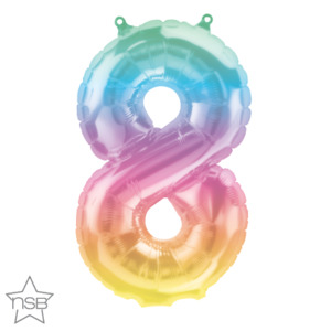 Balloon Numbers: Number 8 Balloon - Jelli Ombre