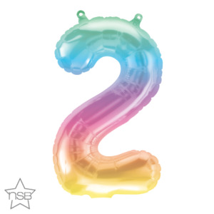 Balloon Numbers: Number 2 Balloon - Jelli Ombre