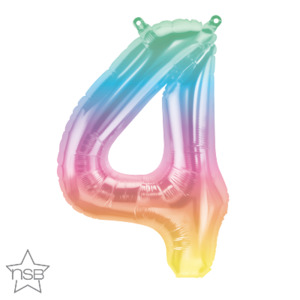 Number 4 Balloon - Jelli Ombre