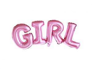 Script And Phrase Balloons: Pink 'Girl' Air Fill Balloon