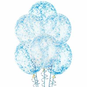 Confetti Balloons (6) - Pale Blue (12")