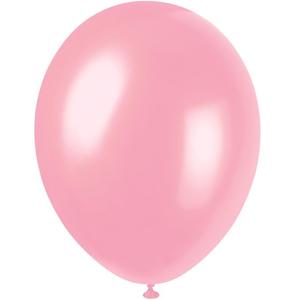 Pink Balloons: Pearlised Balloons (8) - Pink (12")
