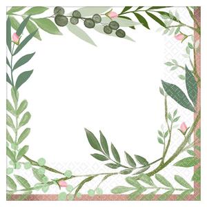 Baby Shower Napkins: Napkins (16) - Love and Leaves Theme