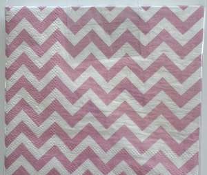 Hen Party Napkins: Pink Chevron Napkins - Mini (20)