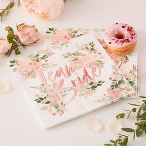 Team Bride Floral Napkins (16)
