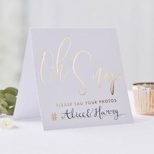 Instagram Signs for Photos - White and Gold (5)