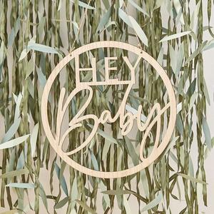 Wooden Hey Baby - Baby Shower Sign