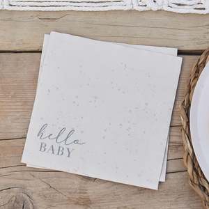 Hello Baby - Neutral Party Napkins (16)