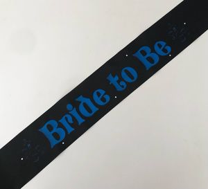 Bride To Be Sashes: Bride to Be Sash with Champagne picture - Black and Blue