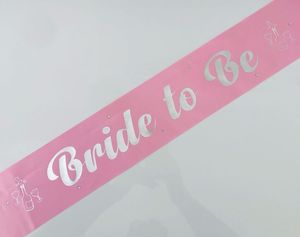 Bride To Be Sashes: Bride to Be Sash - Pale Pink with Silver *NEW FABRIC*