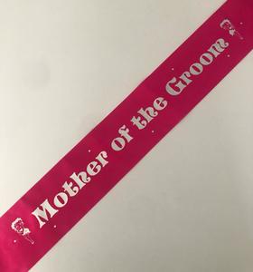 Mother Of The Groom Sashes: Mother of the Groom Sash (Betty Boop) - Hot Pink and Silver