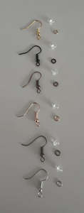 Diy Accessories: Mixed colour Earring Hooks - Pack of 35 Pairs