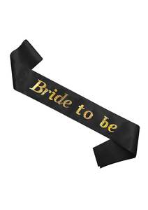 Bride to Be Sash - Black/Holographic